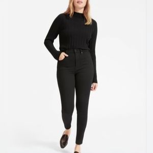 Everlane black high-rise skinny jeans